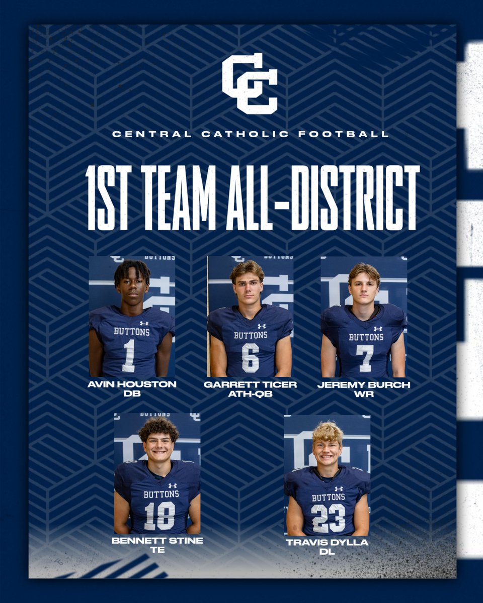 Congratulations to the following athletes for earning First Team All-District honors in <a href="/TappsFootball/">TAPPS Football</a> Division 1-District 2.

Avin Houston - DB
Garrett Ticer - ATH-QB
Jeremy Burch - WR
Bennett Stine - TE
Travis Dylla - DL

#WLH