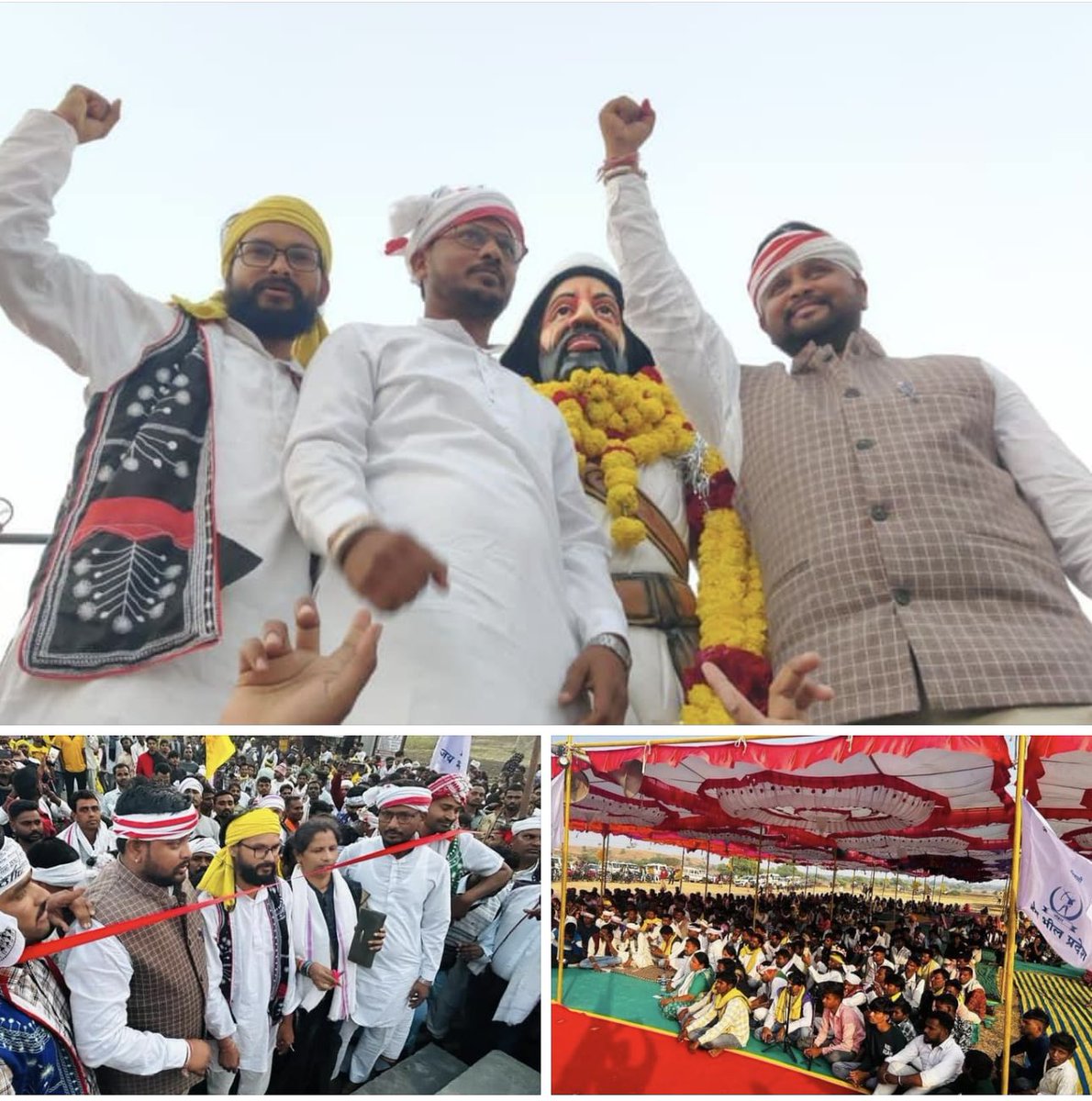 MlaDKamleshwar's tweet photo. झाबुआ ज़िले के छायन गांव में भगवान टंटीया भील के शहादत दिवस के अवसर पर प्रतिमा स्थापना कार्यक्रम में शामिल हुए। https://t.co/PH4uEmLIG3