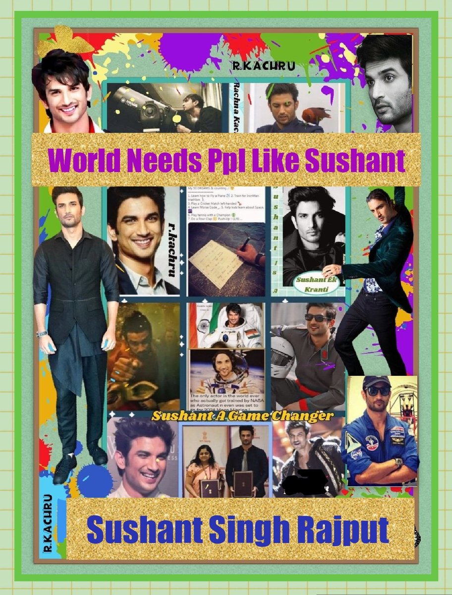 ❤️EVENING TAGLINE❤️

Our Trailblazer #SushantSinghRajput𓃵 is someone who is Mission-Driven &amp; Focused on Helping People.When we look at SSR's throughout history,he wanted to make a Better World for everybody.A Guiding Light Who Paved Path To Many💫🦋

World Needs Ppl Like Sushant
