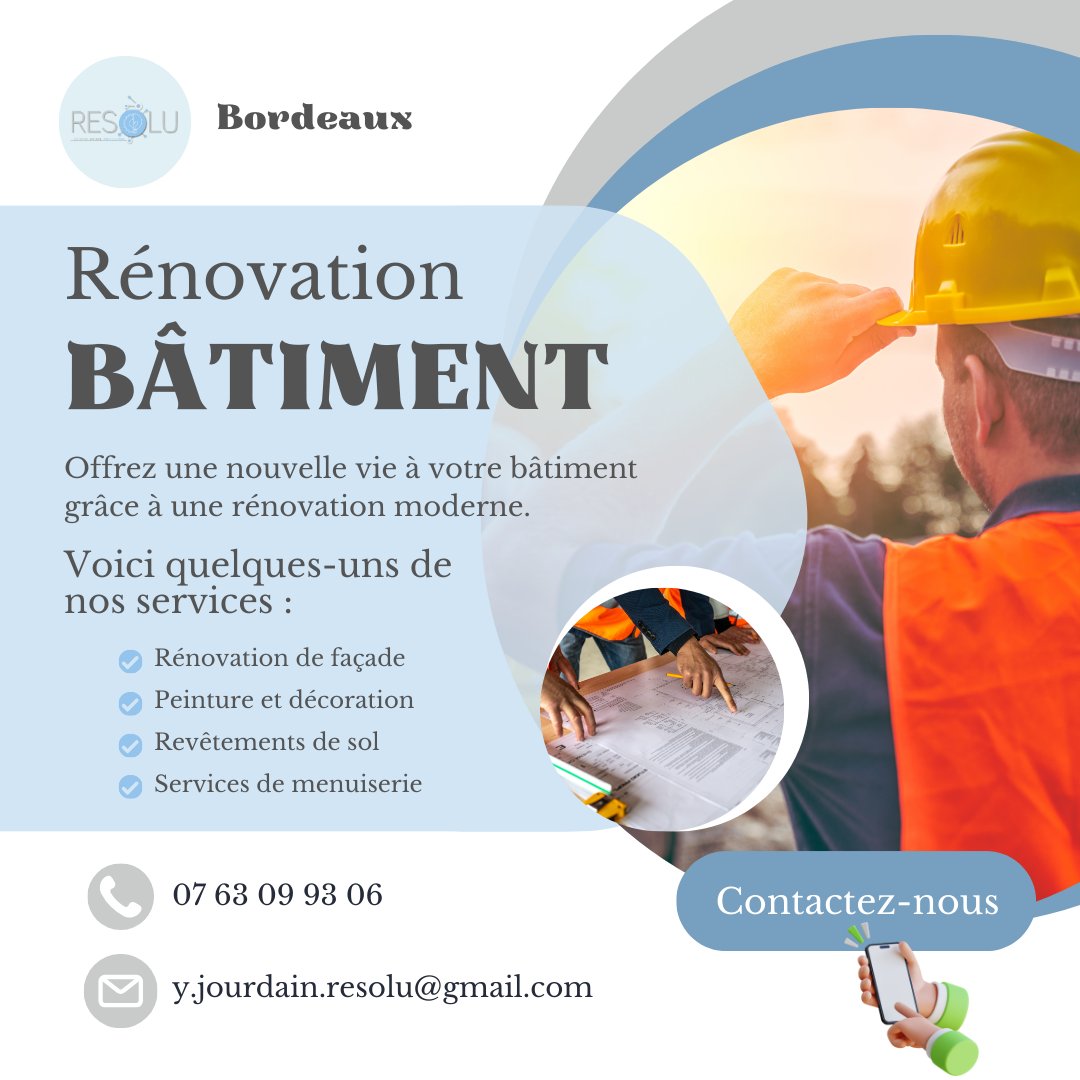 resolu33's tweet photo. | Service de Rénovation de Bâtiments 🦺|

Nous offrons des services professionnels pour répondre à tous vos besoins de construction et de rénovation. Notre équipe d’experts est dédiée à fournir des solutions de haute qualité, adaptées à vos exigences spécifiques.

📲Faites le premier pas vers la transformation de votre espace !

Résolument votre

#resolurenovation #bordeauxmaville #homedecor#constructionwork #transformationmaison #inmobilier#renovation #deco #amenagementinterieur#travauxderenovation #chantier #projetderenovation