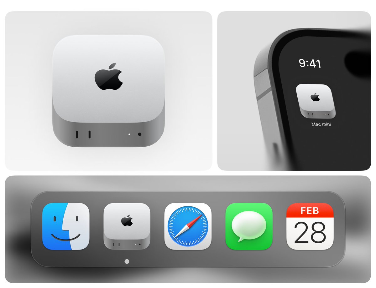 design_g0d's tweet image. Ok, this is clearly an afterglow moment. But better late than never—so here it is: the Mac Mini M4, iconized.