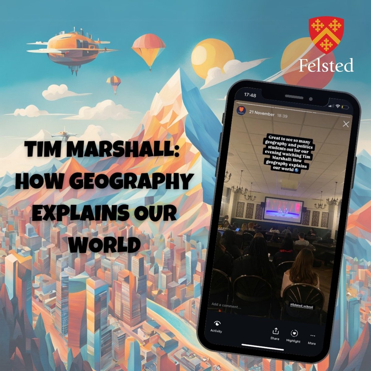 🌍✨Our <a href="/GeogFelsted/">Felsted Geography</a> &amp; <a href="/FelstedIb/">FelstedIB</a> Politics pupils had an enlightening evening watching Tim Marshall's lecture 'How Geography Explains Our World'. His insights into global issues were invaluable, linking directly to our curriculum. Read on: bit.ly/Felsted-Powero…
#FelstedInspires