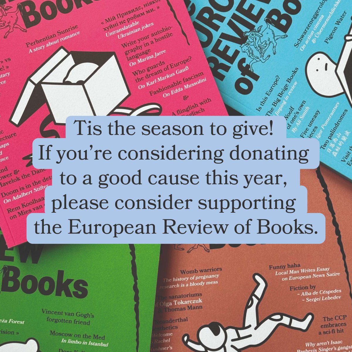 european_review's tweet photo. The European Review of Books is a nonprofit creating space for great writing, editing, and design. Donations fund writers, multilingual editing, and extraordinary work from Europe.

Donate: https://t.co/k6cBrdlm5O
Tax-free (US): https://t.co/rfOOi6Dzaq

Every gift counts https://t.co/l9eIFsxkFX