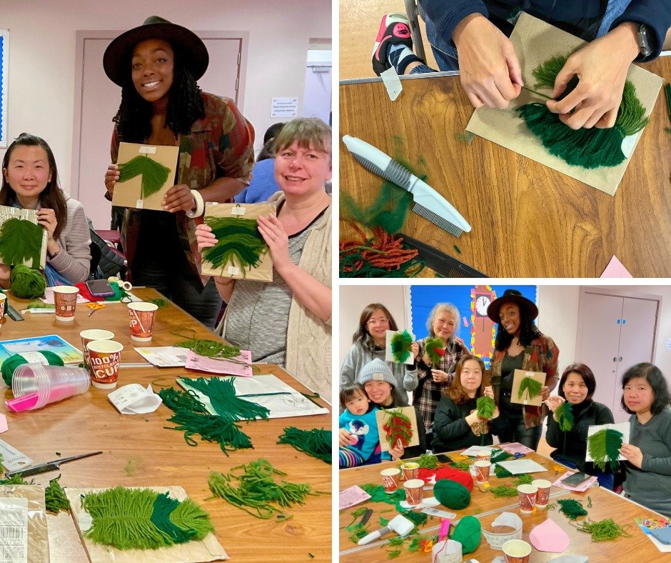We were delighted to welcome #Artist Shannel Jay to lead our #Solihull #ArtsCafe at Shirley Baptist Church. Participants created feathery woolen leaves, perfect to decorate their homes. The Arts Cafes are part of our work with <a href="/SolihullCouncil/">Solihull Council</a>'s community program Culture Solihull