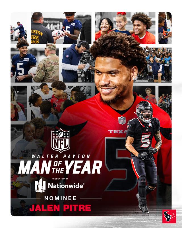 Houston Texans (@houstontexans) on Twitter photo An inspiration on and off the field 🤍
We’re proud to announce that Jalen Pitre is our #WPMOY nominee 🤘
#WPMOYChallenge | <a href="/JalenPitre1/">Jalen Pitre</a> An inspiration on and off the field 🤍
We’re proud to announce that Jalen Pitre is our #WPMOY nominee 🤘
#WPMOYChallenge | <a href="/JalenPitre1/">Jalen Pitre</a>