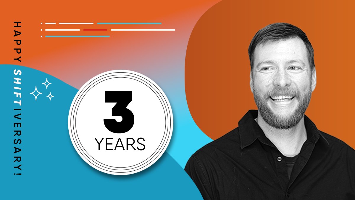 Happy workiversary, Cliff!! He's our Delivery Lead extraordinaire who has a knack for making things grow, whether it's client relationships, successful projects, or his garden at home! You're a dream to work with &amp; Shift is so so lucky to have you. Happy anniversary!