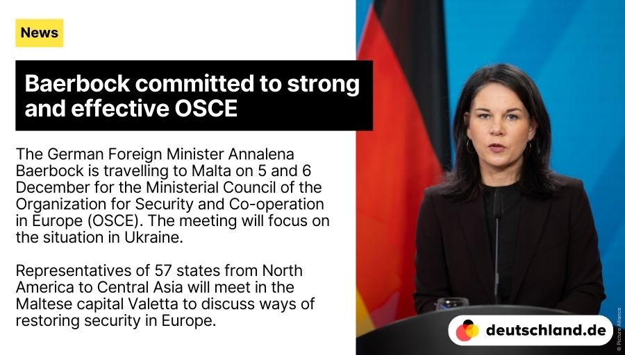 +++ Baerbock committed to strong and effective OSCE

🇩🇪 Here you will find the most important information on Germany's #foreignpolicy and international relations.

👉 spkl.io/60194Iumx 

#NewsDE