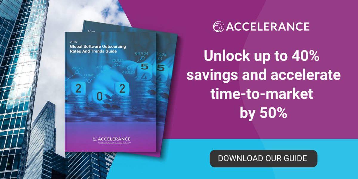 accelerance's tweet image. Are you curious about what’s shaping global outsourcing in 2025?
Discover how leading businesses are cutting costs and reducing time-to-market with cutting-edge strategies. Download your free guide now!
hubs.la/Q02ZBNx00  
#softwareoutsourcing