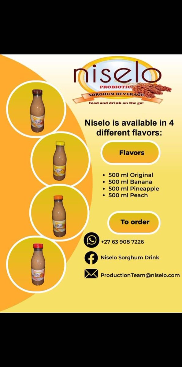NiselodrinkUK's tweet photo. Our team in #Pretoria doing a great job - you can now order #Niselo #Sorghum drink direct. 

Complex Carbs, Protein and Probiotics - a great all round drink. 

https://t.co/uhM5HJMICt https://t.co/hM6xveDfqY