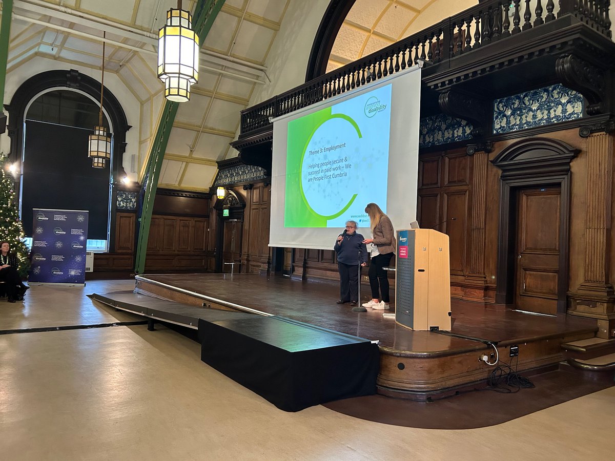 Lou &amp; Lindsay from <a href="/Peoplefirst111/">People First Independent Advocacy</a> talking about the work they do in supporting people with a learning disability 
 in paid employment. Lou spoke about the challenges people had &amp; how they can overcome them. Let’s focus on what we can do &amp; not what we can’t do! 

#DiamondAward24