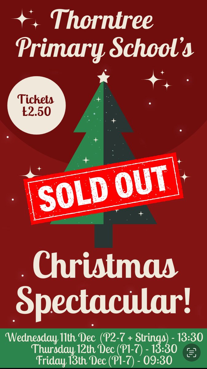 MccloreyMr's tweet photo. Our Christmas Show performances are now SOLD OUT - final tickets will be sent home today. Please check them and let us know if you have any issues. Pupils and staff have been busy rehearsing and are looking forward to performing next week! 🎭🎄🎅🏼 @ThorntreeHT @thorntreeheidie https://t.co/RvVqy1IGc8