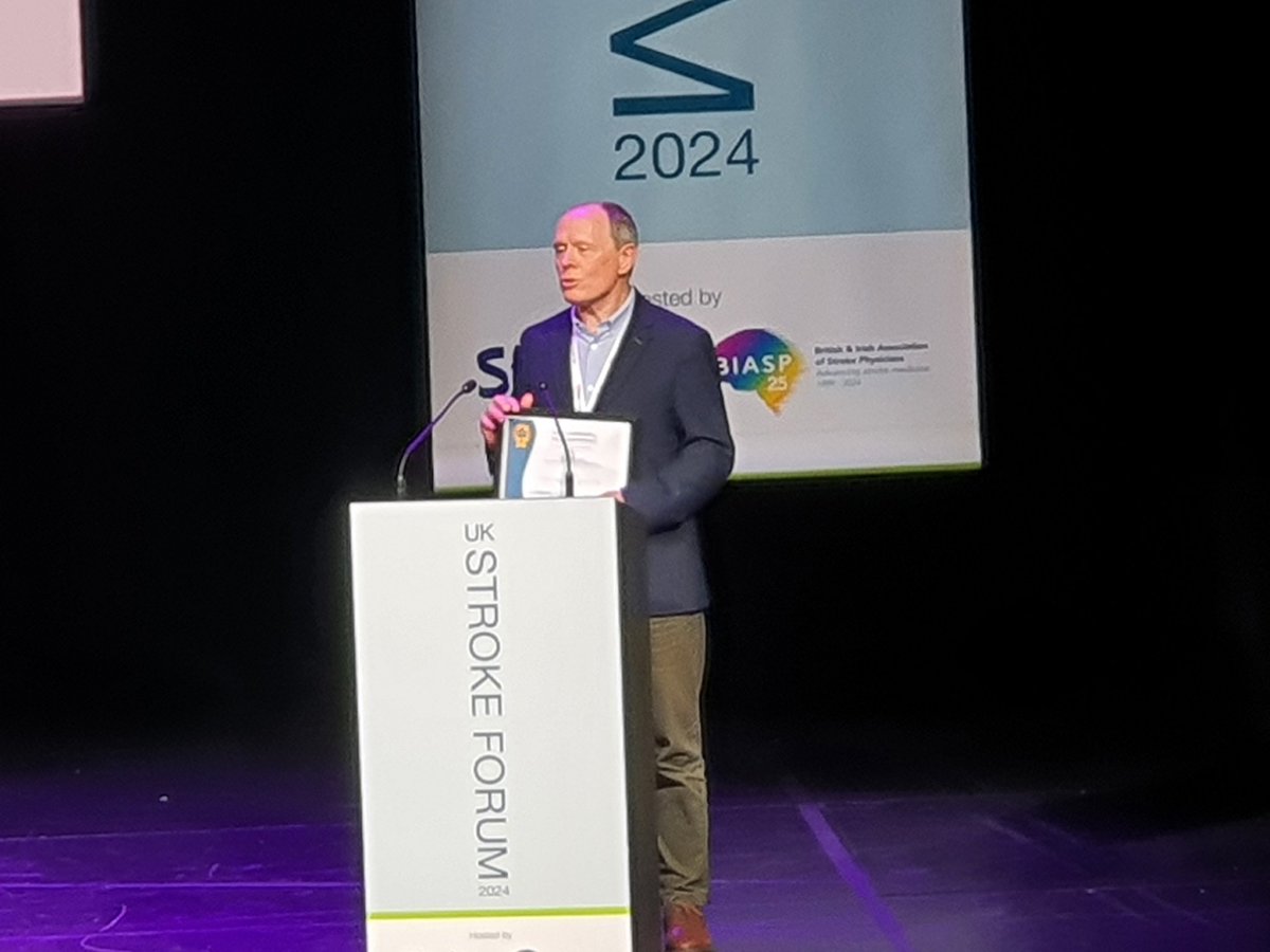 #UKSF24  Martin James receiving a well deserved "outstanding achievement award" for his phenomenal work in stroke.