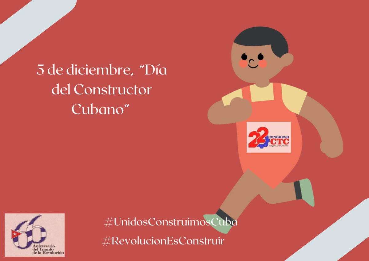 TServirte's tweet photo. Nuestra dirección técnica felicita a todos los constructores cubanos.
Feliz día y Gracias por existir. Estamos para #Servirte
#DesdeLosCimientosConstruimos
#UnidosConstruimosCuba
#RevolucionEsConstruir
#DíaDelConstructor #ConstruyendoElFuturo
#ApoyamosTuObra https://t.co/fGBkcZ6zTB