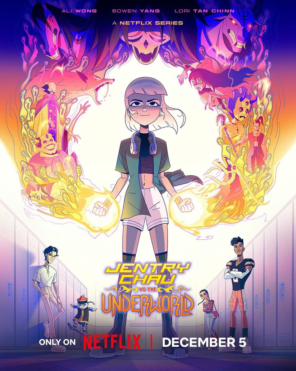 DavidOpie's tweet photo. #JentryChauVsTheUnderworld hasn’t been promoted at all, shocker, but I’m here to tell you that this star-studded animated series is VERY much worth your time. It’s giving Buffy but in the modern day starring a Chinese-American protagonist. Support real animation and not AI shite https://t.co/WcJHNOAc9F