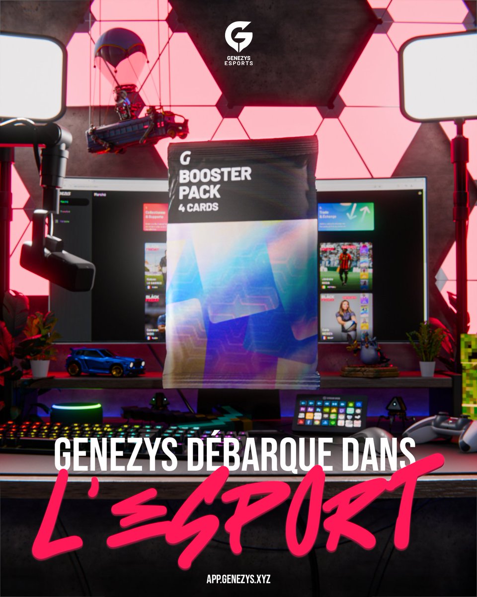 Genezys débarque dans l'esport 🎮

Votre expérience de fan d'esport commence maintenant. 

Retrouvez très prochainement le lancement des collections sur la plateforme ! 🔥