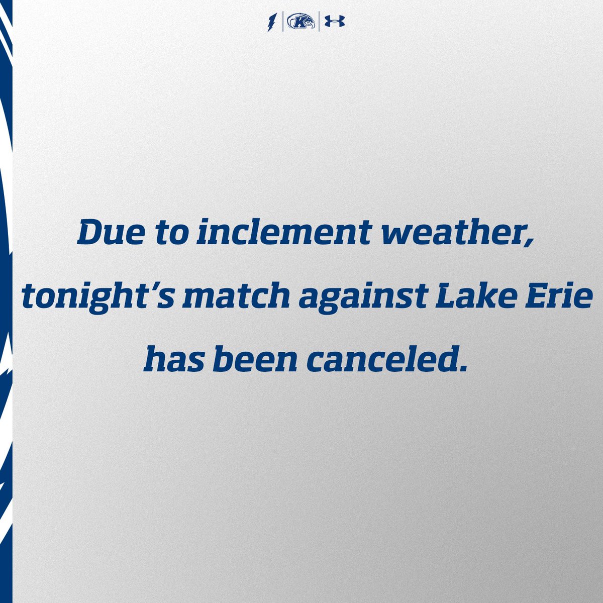 An update on tonight’s match with Lake Erie #StayGolden x #GoFlashes