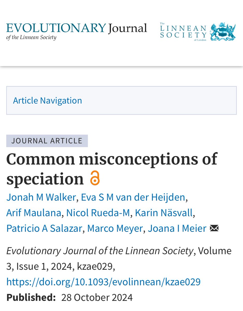 coelacanthuss's tweet photo. Akhir Oktober kemarin, salah satu pendiri ISES (@evoina_org) yaitu Arif Maulana (PhD evolutionary biology Cambridge) publish paper yang sangat keren, yaitu tentang miskonsepsi mengenai spesiasi🤩

*Spesiasi adalah proses berubahnya suatu spesies menjadi spesies lain. https://t.co/nlSytAY7uQ