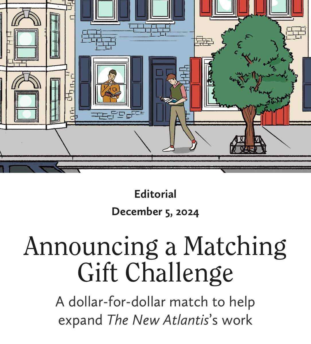 We are thrilled to announce that a group of five individual readers has seeded a $70,000 match toward this year's giving campaign.