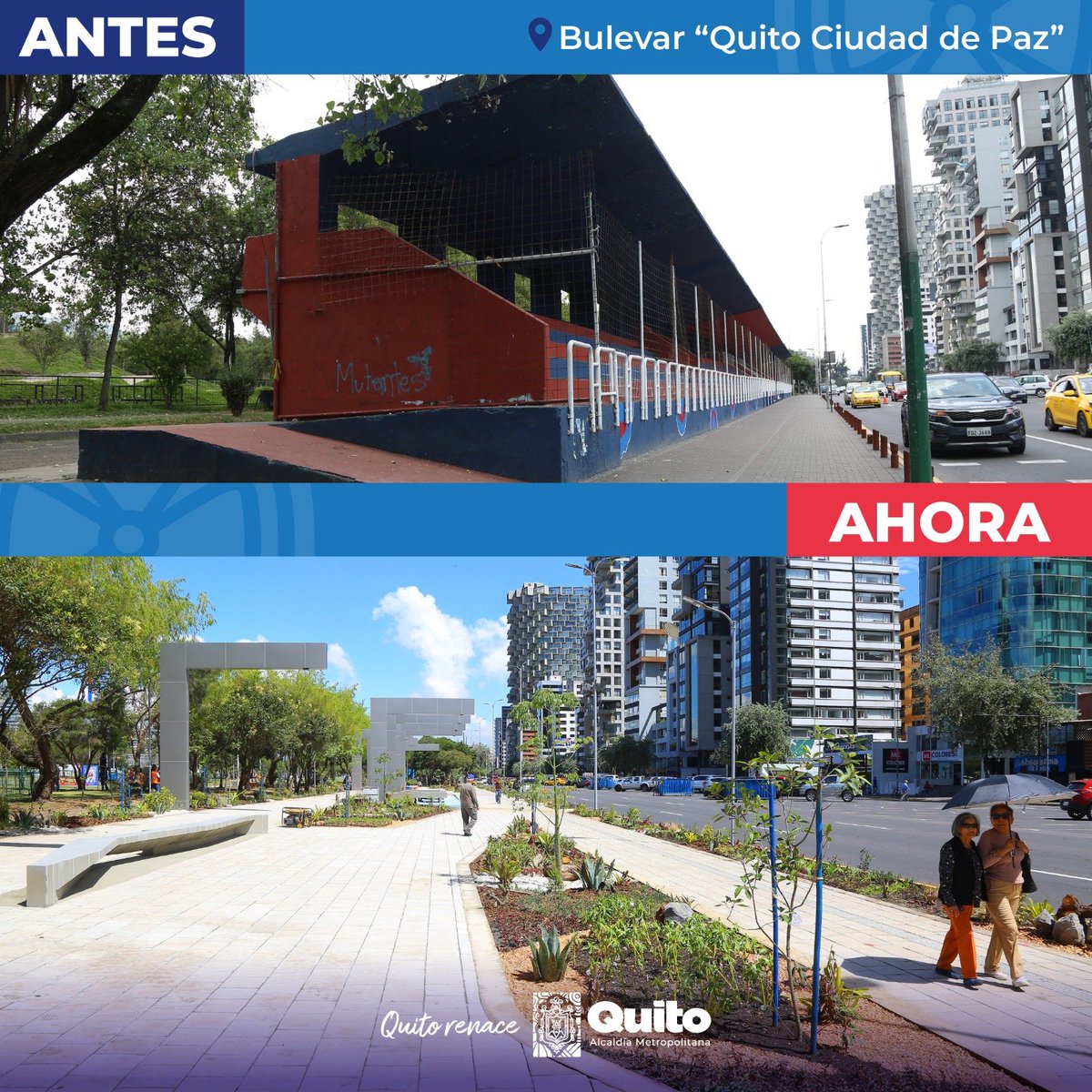 ObrasQuito's tweet photo. 👪#QuitoCiudadDePaz | La ciudad más linda del mundo ahora cuenta con un nuevo espacio para que lo disfrutes con familia y amigos.

Contigo #QuitoRenace 

#QuitoQuedaPapelito https://t.co/ZQD3f2ylCq
