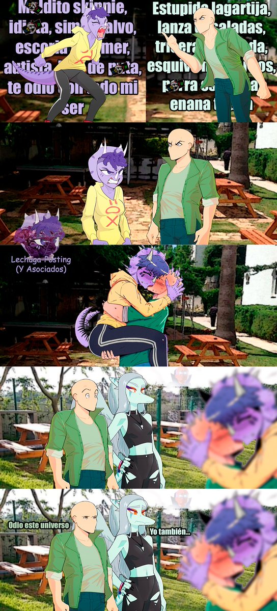 ElLechugas3000's tweet photo. Esa necesidad de las comunidades de shippear a los dos personajes que mas se odian entre si

El arte utilizado es de @Jxzuke1 

#Snootgame https://t.co/dQt0hSnRCy