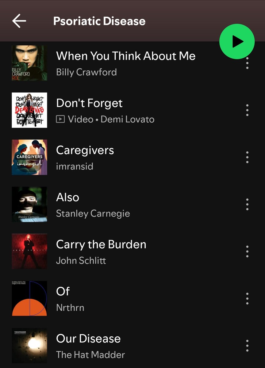 With everyone sharing their #SpotifyWrapped right now, we wanted to remind everyone of what's on our rotation here at Psoriatic Disease UK.

If you could have a 'Most Listened To' message for policymakers, what would it be?

#caregivers #psoriasis #psoriaticarthritis #spotify