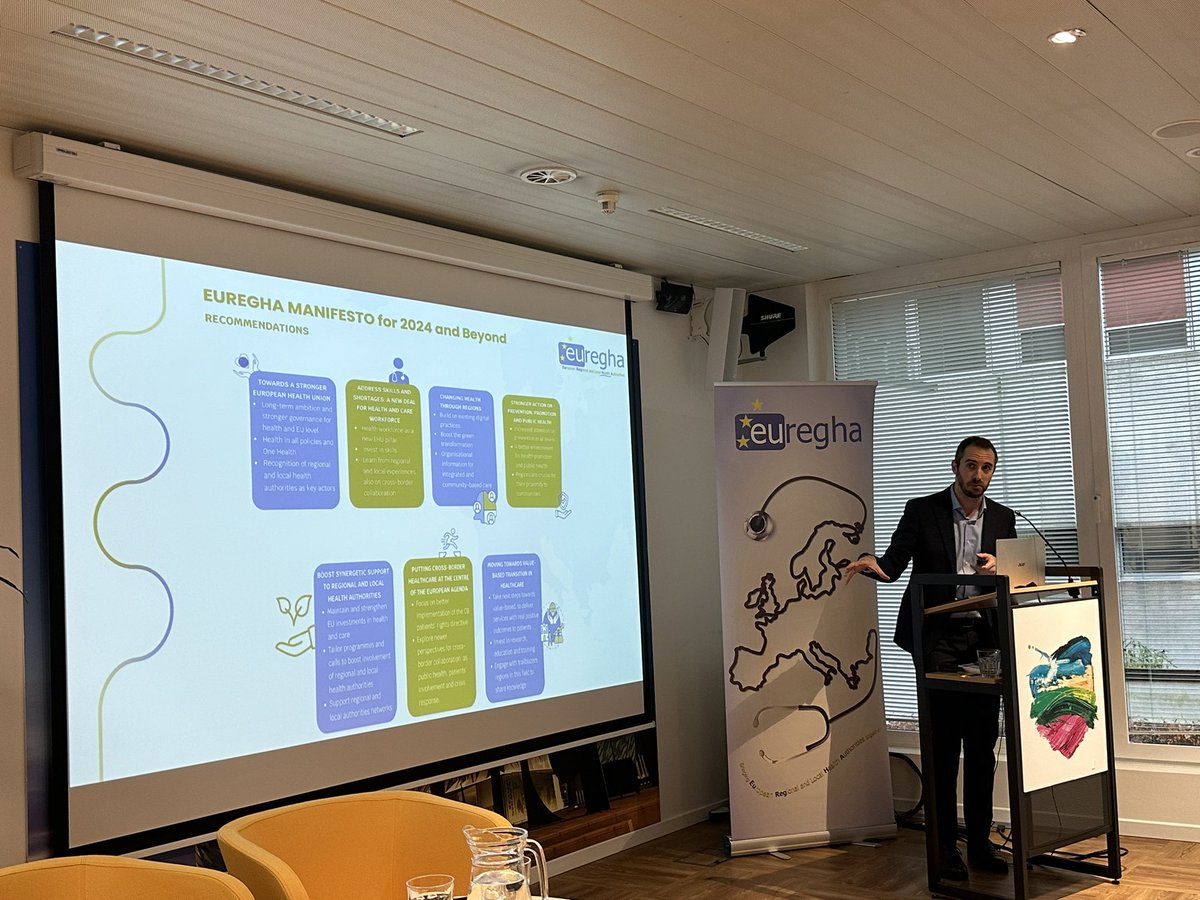 EUREGHA - Regional and Local Health Authorities (@euregha) on Twitter photo 🌍Our <a href="/micheclb/">Michele Calabrò</a> introduces EUREGHA's Manifesto, outlining our goals for the coming years to transform European healthcare 💙✨
✅ Health Promotion & Prevention
✅ Community-Based Care
✅ Green Transition
✅ Workforce Transformation
Together, let’s shape a healthier, more 🌍Our <a href="/micheclb/">Michele Calabrò</a> introduces EUREGHA's Manifesto, outlining our goals for the coming years to transform European healthcare 💙✨
✅ Health Promotion & Prevention
✅ Community-Based Care
✅ Green Transition
✅ Workforce Transformation
Together, let’s shape a healthier, more