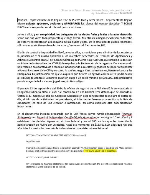 PRSLProSoccer's tweet photo. Les invitamos a leer nuestra carta abierta a la comunidad del fútbol de Puerto Rico.

#FutbolPR #FPFPuertoRico #LaBase #NuestraSelePR #FIFA #CONCACAF #FPF https://t.co/8FDe4o4Igf