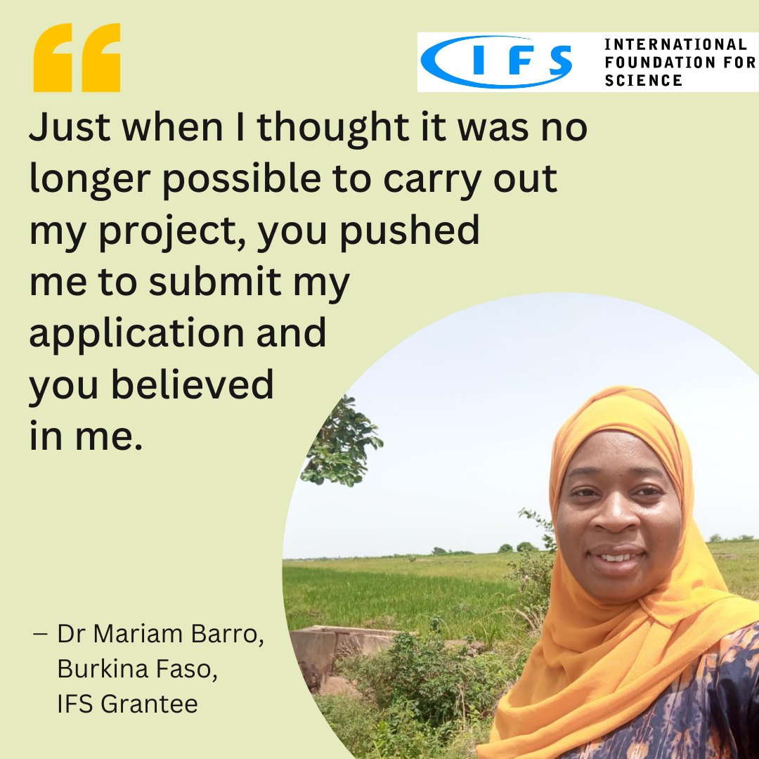 INTERNATIONAL FOUNDATION FOR SCIENCE tweet media