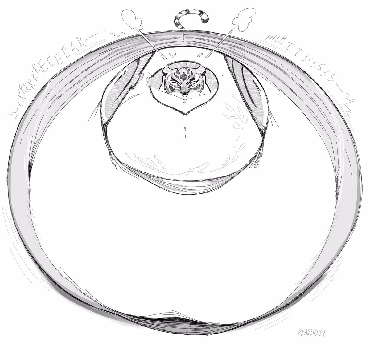 Tigress, fit to burst