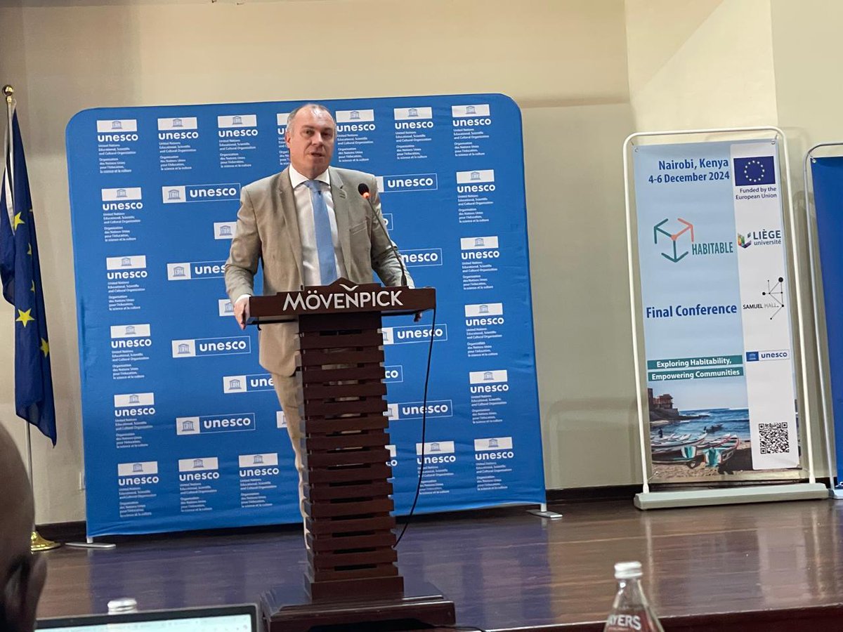 European Union In Kenya (@euinkenya) on Twitter photo Our Deputy HOD @OndreSimek2 joined the <a href="/HABITABLE_H2020/">The HABITABLE Project</a> project final conference in Nairobi. This 4-year project, funded by <a href="/EU_H2020/">Horizon 2020</a> brought together 22 partners from 18 countries to investigate the crucial nexus of climate change & migration.
<a href="/UNESCO/">UNESCO 🏛️ #Education #Sciences #Culture 🇺🇳</a>, @ULiege, <a href="/Samuel_Hall_/">Samuel Hall</a> Our Deputy HOD @OndreSimek2 joined the <a href="/HABITABLE_H2020/">The HABITABLE Project</a> project final conference in Nairobi. This 4-year project, funded by <a href="/EU_H2020/">Horizon 2020</a> brought together 22 partners from 18 countries to investigate the crucial nexus of climate change & migration.
<a href="/UNESCO/">UNESCO 🏛️ #Education #Sciences #Culture 🇺🇳</a>, @ULiege, <a href="/Samuel_Hall_/">Samuel Hall</a>