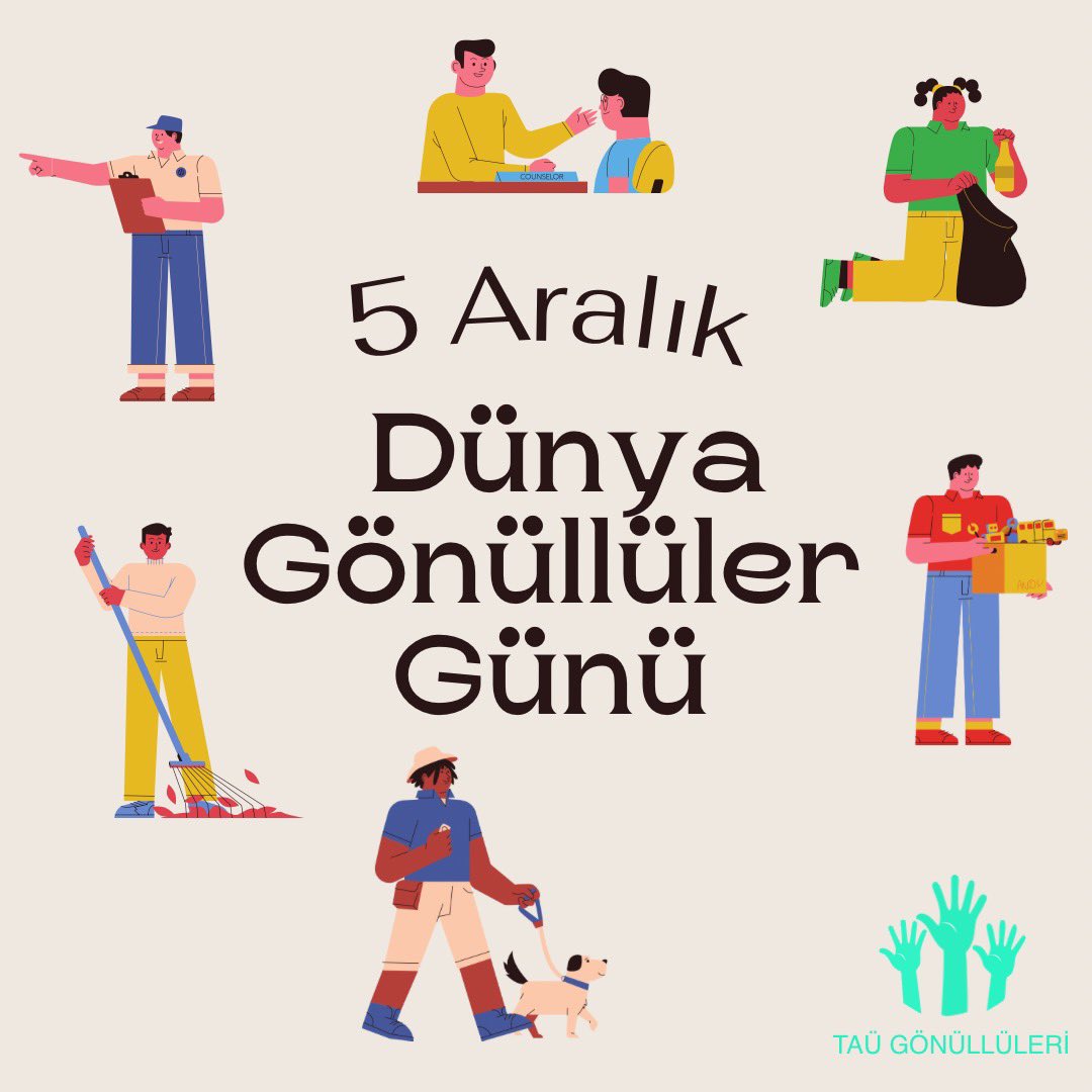 Bugün 5 Aralık Dünya Gönüllüler Günü! 
Dünyanın dört bir yanında, toplumlara fayda sağlamak ve daha iyi bir gelecek inşa etmek için karşılık beklemeden emek veren gönüllülerin katkılarını kutluyoruz.
TAÜ Gönüllüleri