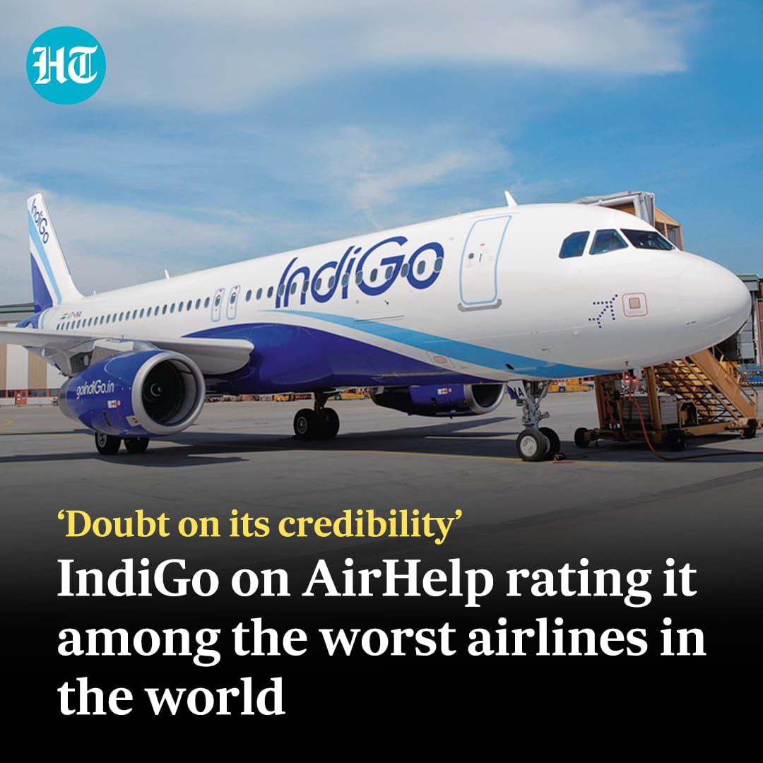 htTweets's tweet photo. #IndiGo has questioned the credibility of #AirHelp, a #European claim processing agency which published a report in which IndiGo has been ranked as one of the worst #airlines in the world this year.

Read more: https://t.co/fWYz0SmN0t https://t.co/xZc0P0wDRI