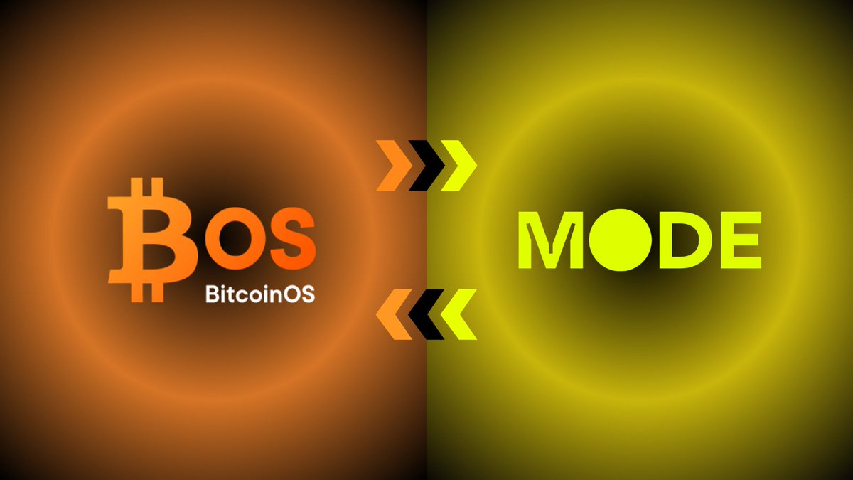 MODE INTEGRATES BOS IN EPIC FUSION OF BITCOIN, DEFI, AND AI What happens  when you merge Bitcoin, Ethereum, DeFi, and AI? Enter @modenetwork – an  Ethereum L2 now integrating with Bitcoin through