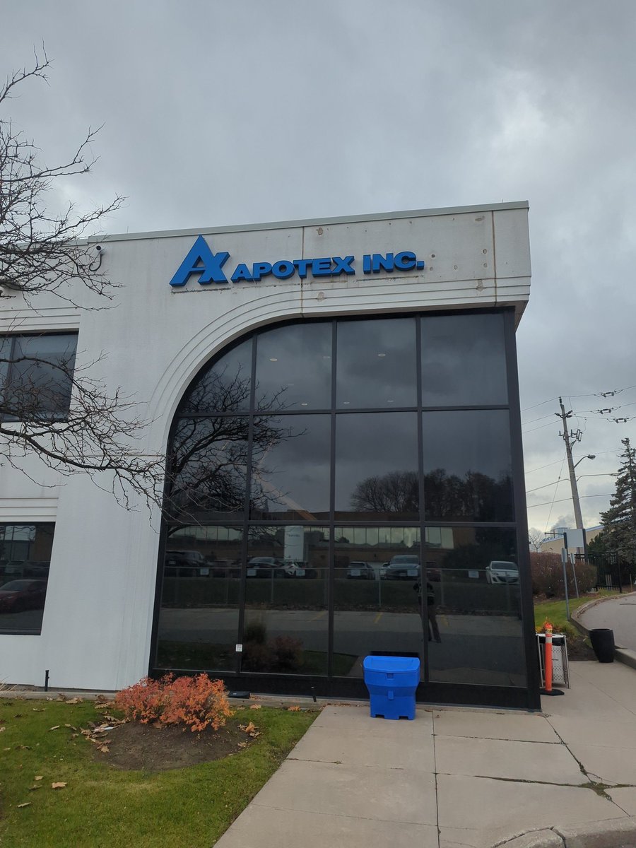 LED_SolutionsCA's tweet image. Just upgraded Apotex Inc.’s signage with durable acrylic faces, vibrant blue trim, and energy-efficient LEDs! A 20-year lifespan, 4-year warranty, and a sleek new look for Canada’s pharmaceutical leader. Let’s transform your signage: ledsolutions.ca #LEDSigns