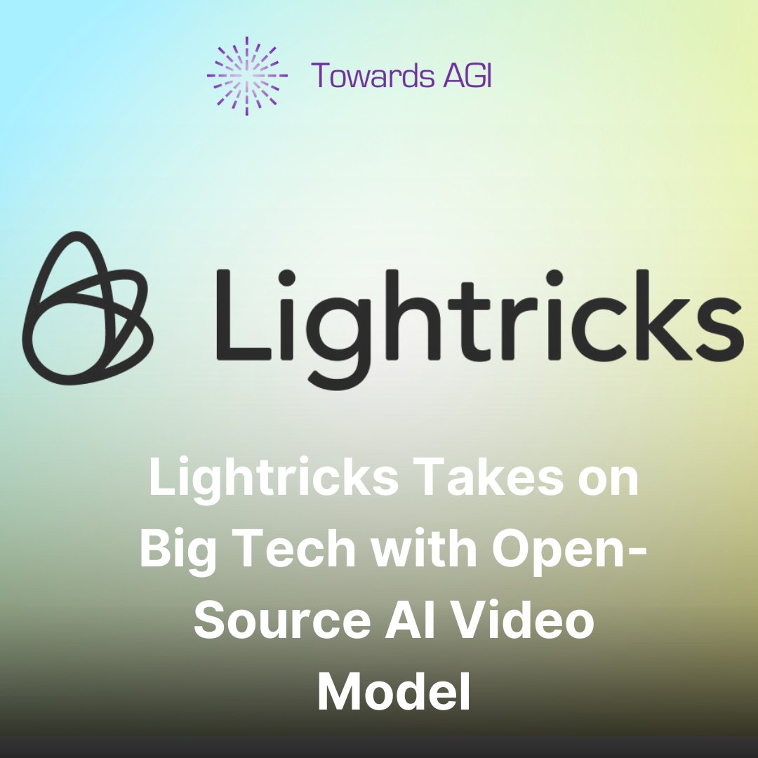Towards_agi's tweet image. Lightricks, the Israeli company renowned for its viral photo-editing app Facetune, has announced a bold initiative to challenge the dominance of major tech giants in generative AI. 
follow @Towards_agi for more info
#lightricks #isreal #facetune
