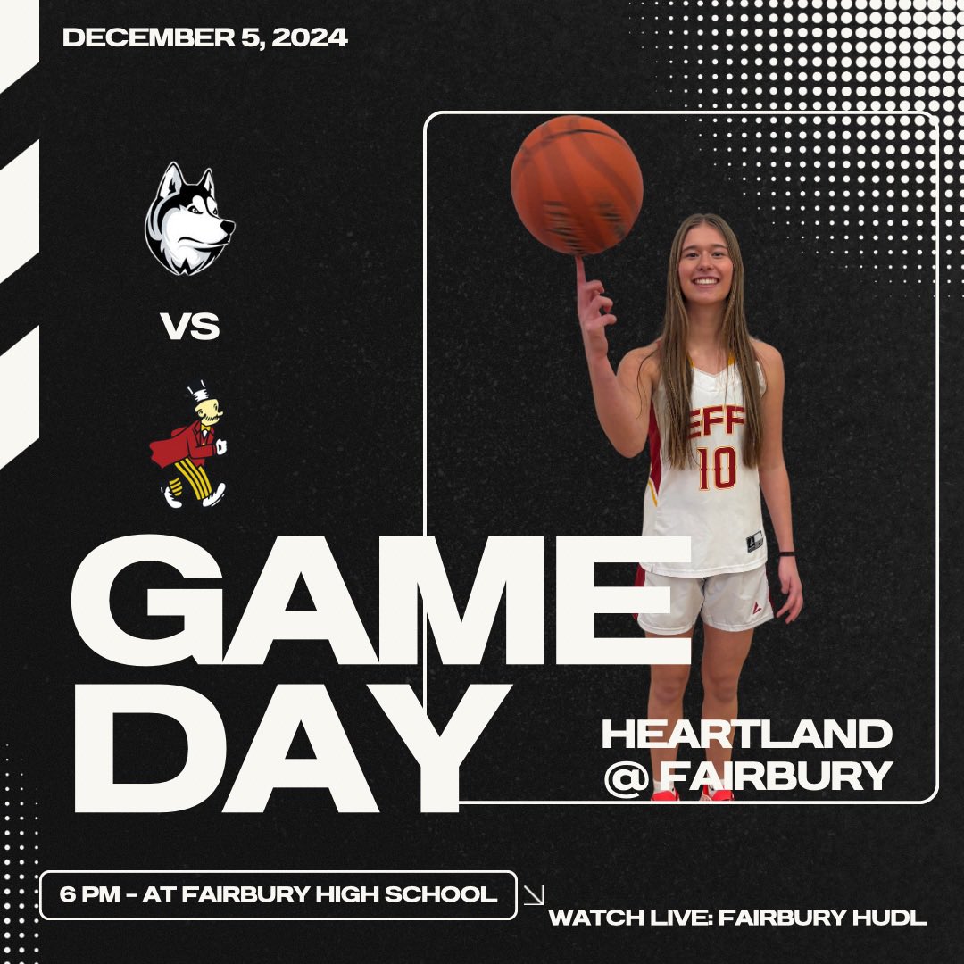 Gameday vs Heartland

Come cheer on the Lady Jeffs at our first home game of the season! 🏀
⏰JV: 4:30 pm 
⏰V: 6:00 pm

📹 Watch: fan.hudl.com/usa/ne/fairbur…

#JeffPride