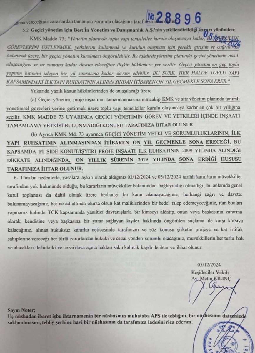 FisideMalikleri's tweet photo. Fi Side İnşaatı Tamamlama Yönetimi’nden Duyuru

Değerli Daire Sahipleri,

Fi Yapı’nın haksız ve hukuksuz bir şekilde yönetim oluşturma girişimlerine karşı noter kanalıyla hazırladığımız ihtarnameyi sizlerle paylaşıyoruz. Bu ihtar, Fi Yapı’nın yasal olmayan uygulamalarına karşı kararlılıkla durduğumuzu ve projemizin yalnızca daire sahiplerinin iradesiyle tamamlanacağını bir kez daha vurgulamaktadır.

Bilgilerinize sunarız.

Fi Side İnşaatı Tamamlama Yönetimi
“Adaletle, dayanışmayla, yarım kalan hayalleri inşa edeceğiz”