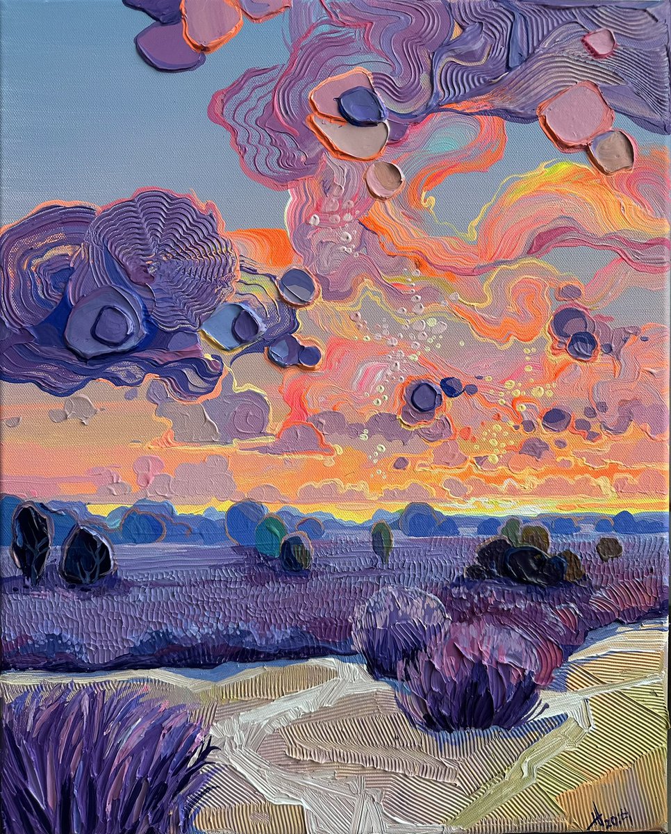 acrylic, canvas 40*50 cm "wasteland"