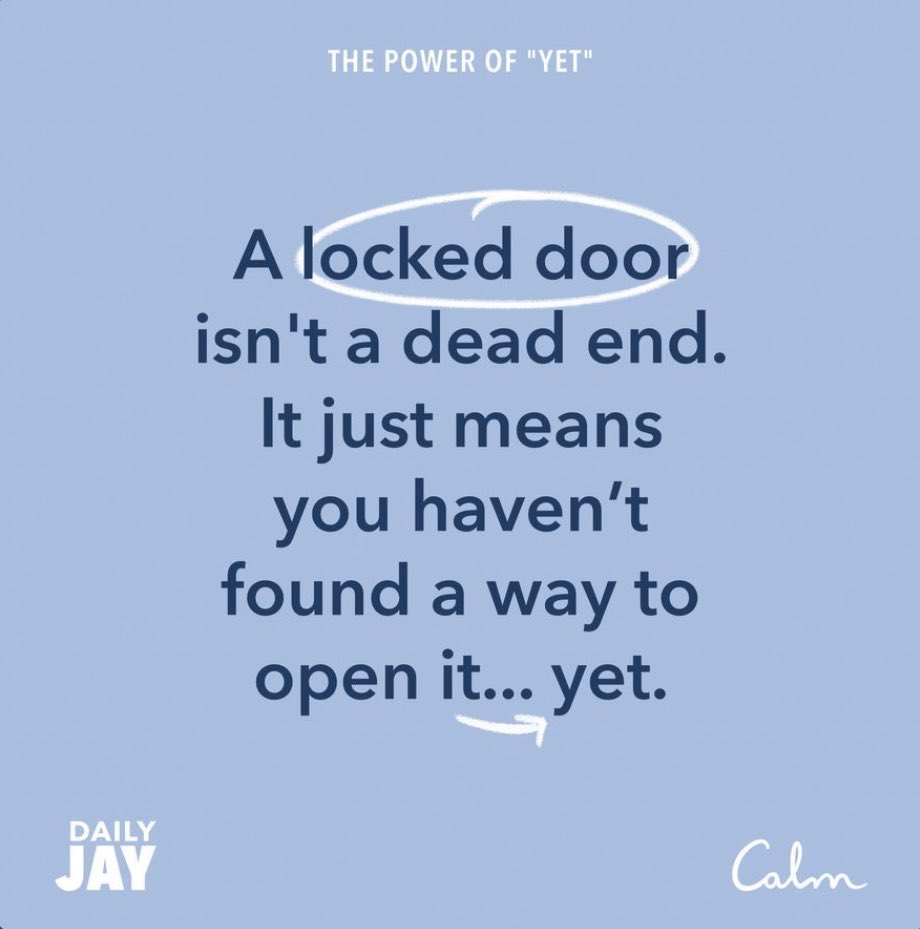 BLT45's tweet photo. The power of “yet” requires a growth mindset! https://t.co/eyUz6a6nCD