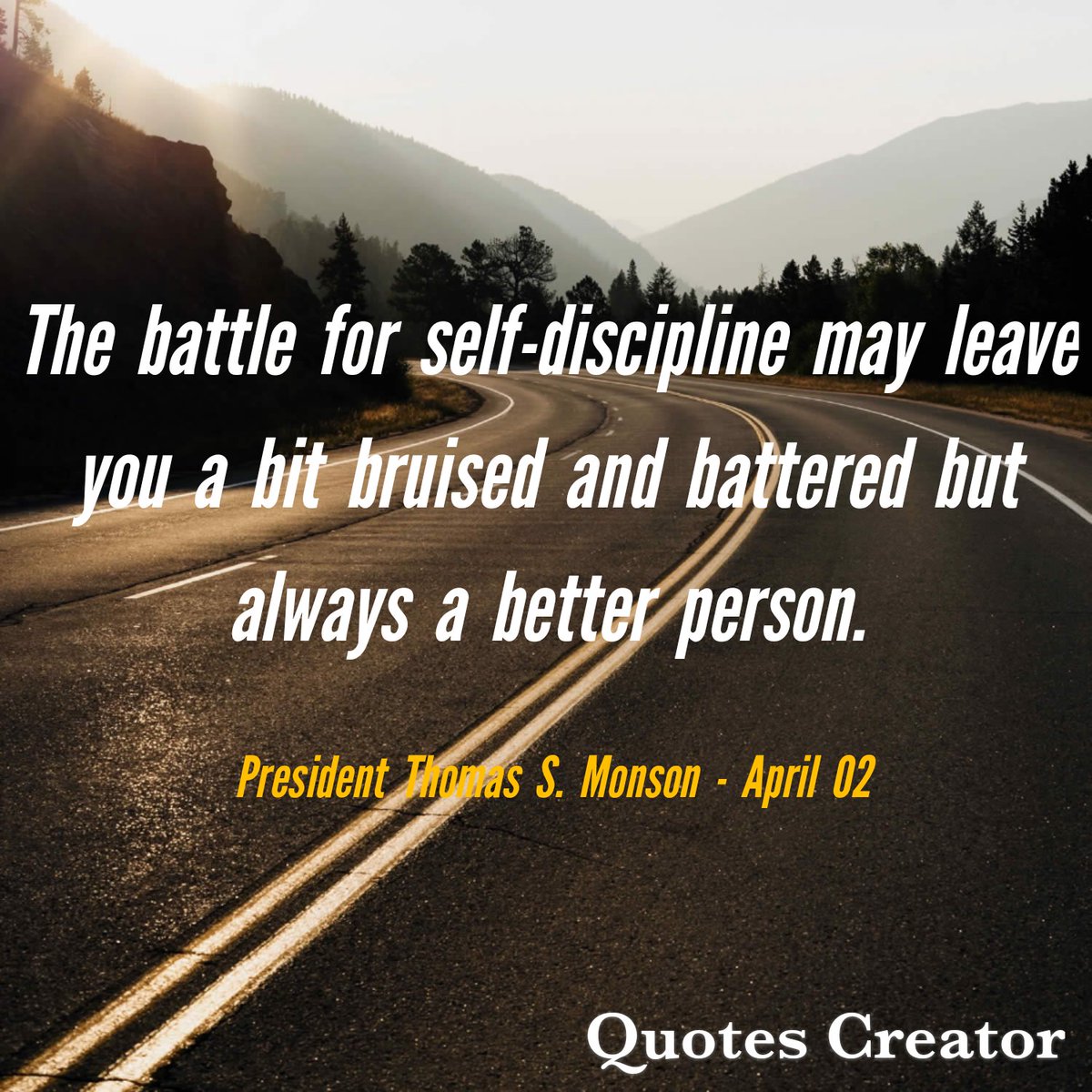 BabyBackSaint's tweet photo. Self-control makes us better. #LatterDaySaint #OnAJourney #TwitterStake #GeneralConference #GenConf #April02 #PresidentMonson https://t.co/IVXzJSXyPS