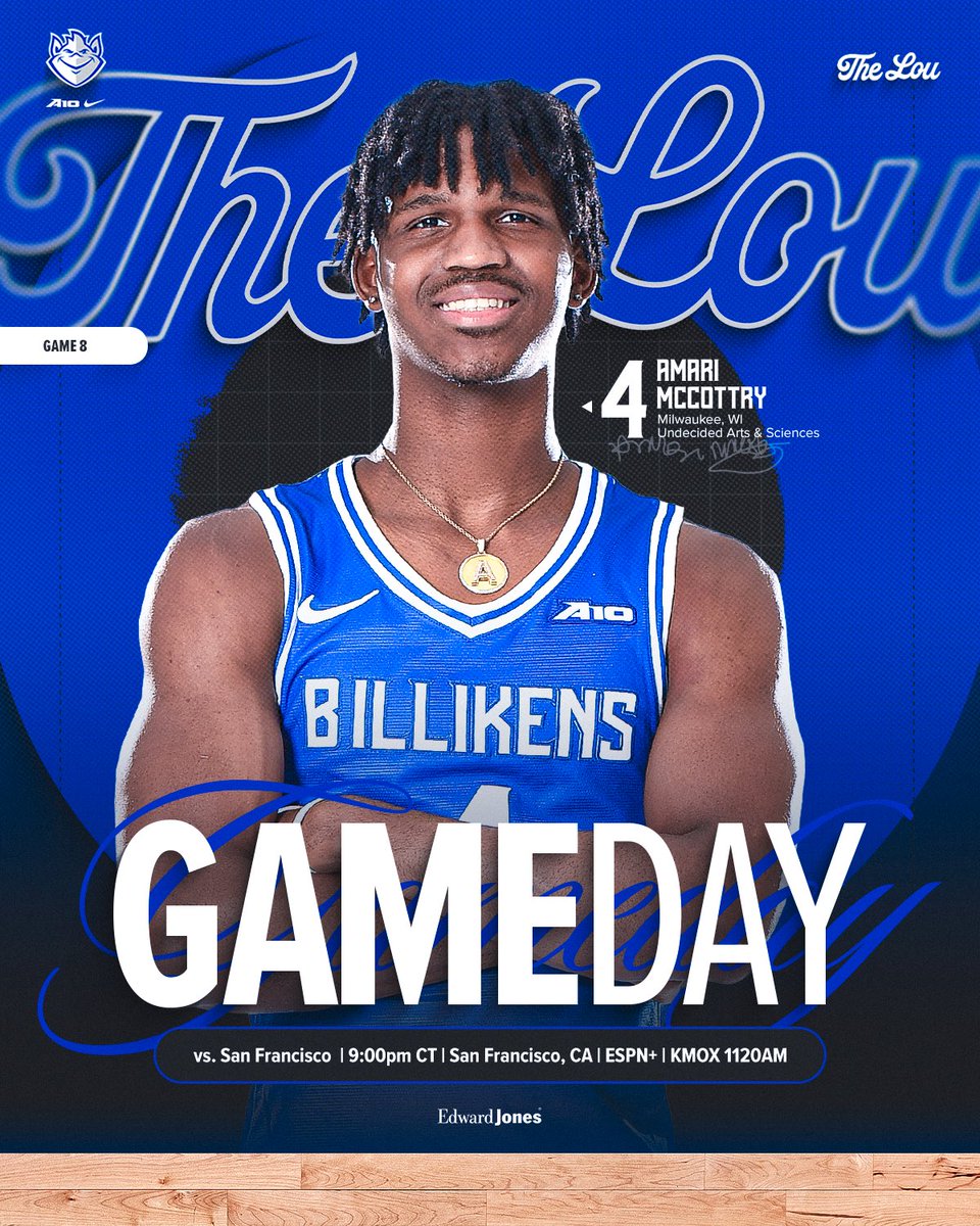 G A M E D A Y !

🆚 <a href="/USFDonsMBB/">San Francisco Men's Basketball</a> 
⏰ 9:00 PM CT
📍 San Francisco, CA
📺 ESPN+
🎙️ <a href="/KMOXSports/">KMOX Sports</a> 

#SLUForTheLou