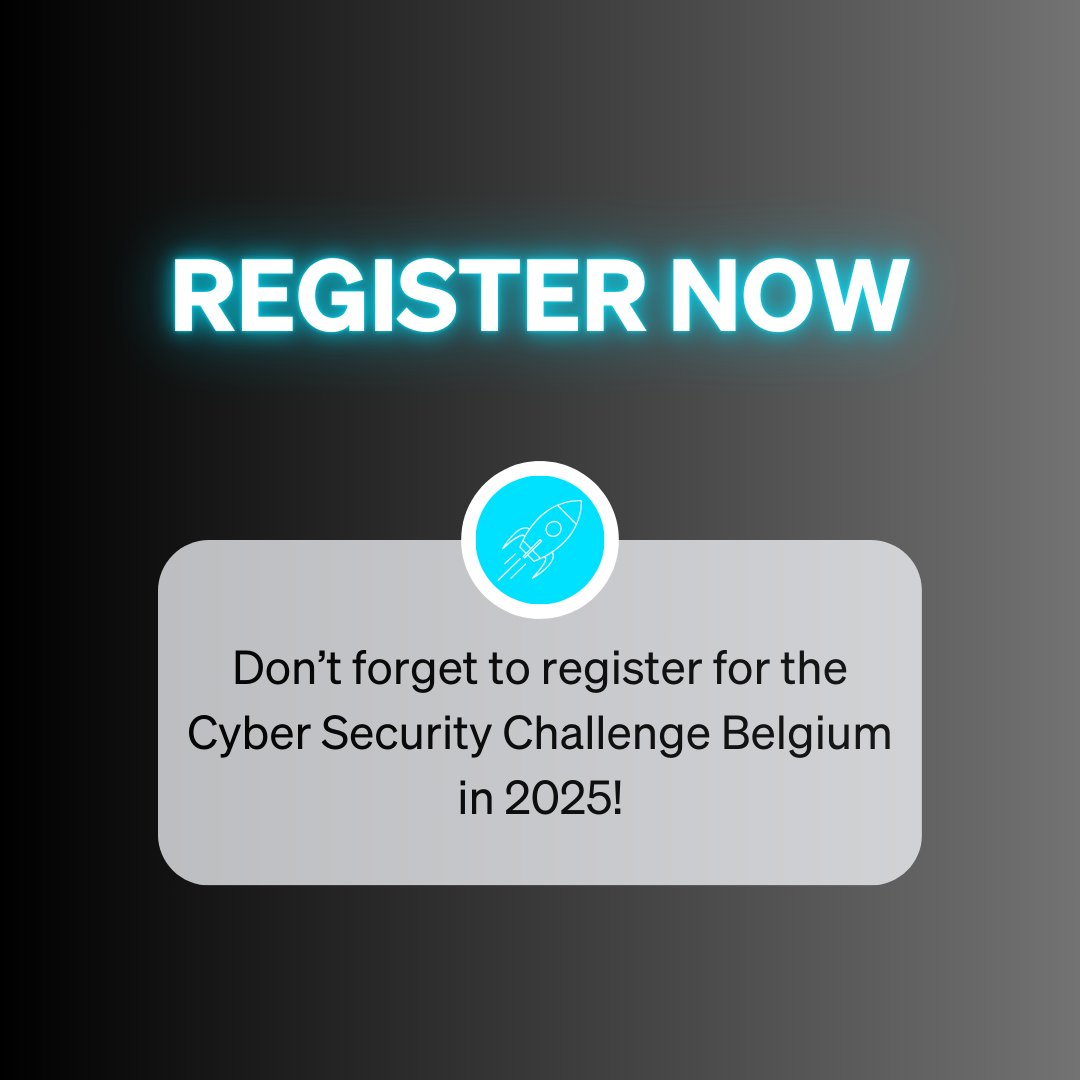 Only 99 days until the next Cyber Security Challenge Belgium 2025 kicks off! 🚀

Register now to become part of the #CSCBE 2025 journey 👉 loom.ly/cG4fDmo