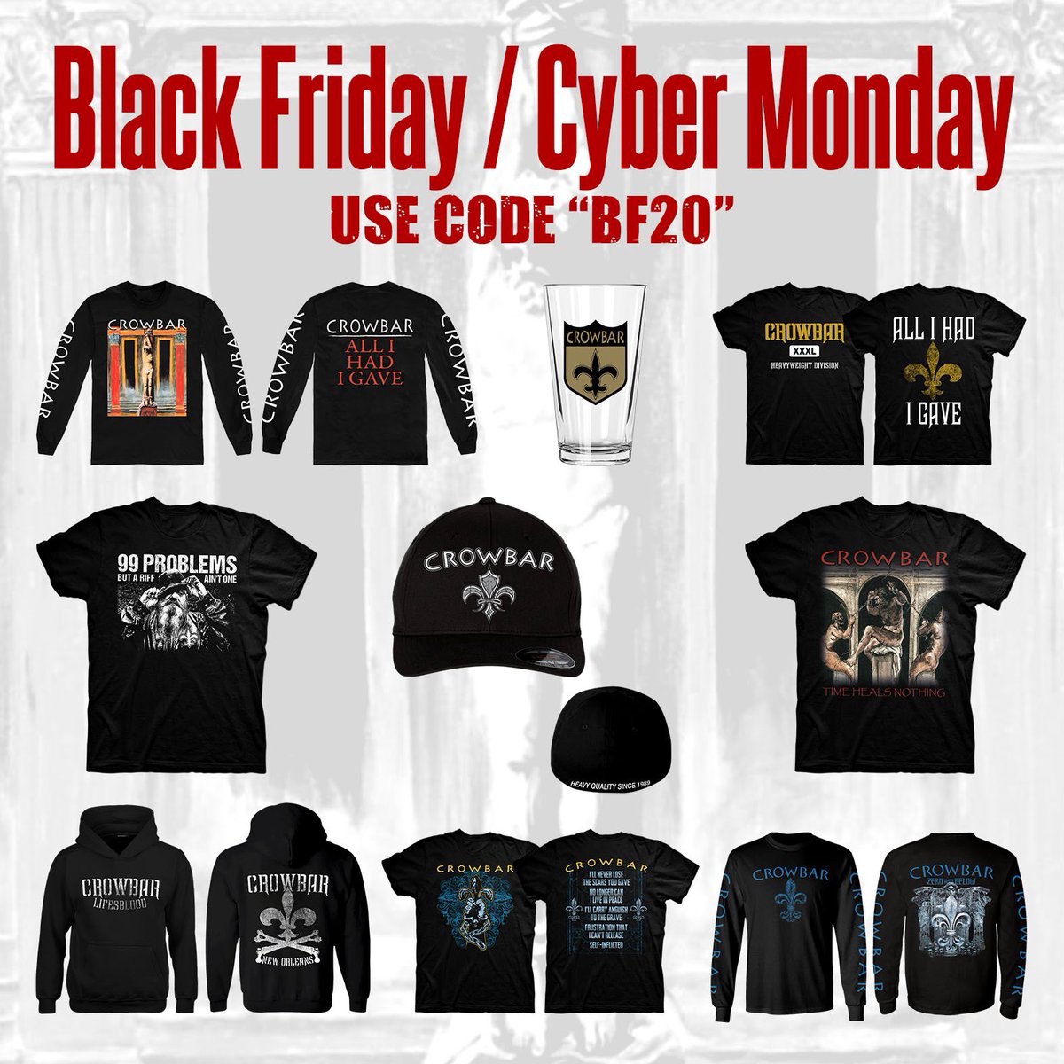 Sale code extended til Sunday! Use code BF20 martyrstore.net