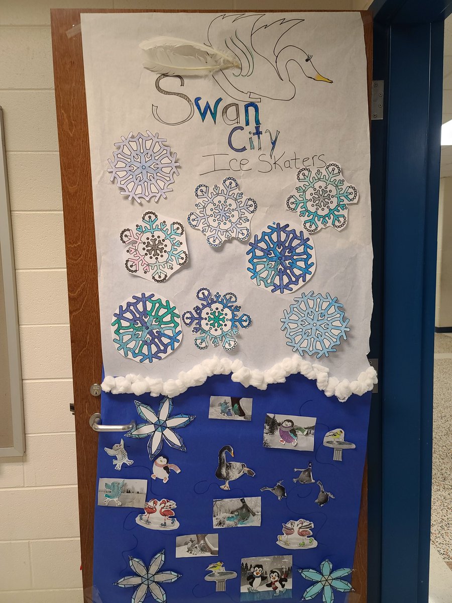 My 7th grade Power Up students helped decorate my door for the contest this year...wish the "Swan City Ice Skaters" good luck!
#WeAreCuCps 
#TeamCMS
<a href="/Hoyt_CMS/">Andrew Hoyt</a> 
<a href="/AmesInTheMiddle/">𝐻𝑒𝓁𝑒𝓃 𝒜𝓂𝑒𝓈, 𝑀.𝐸𝒹</a>
