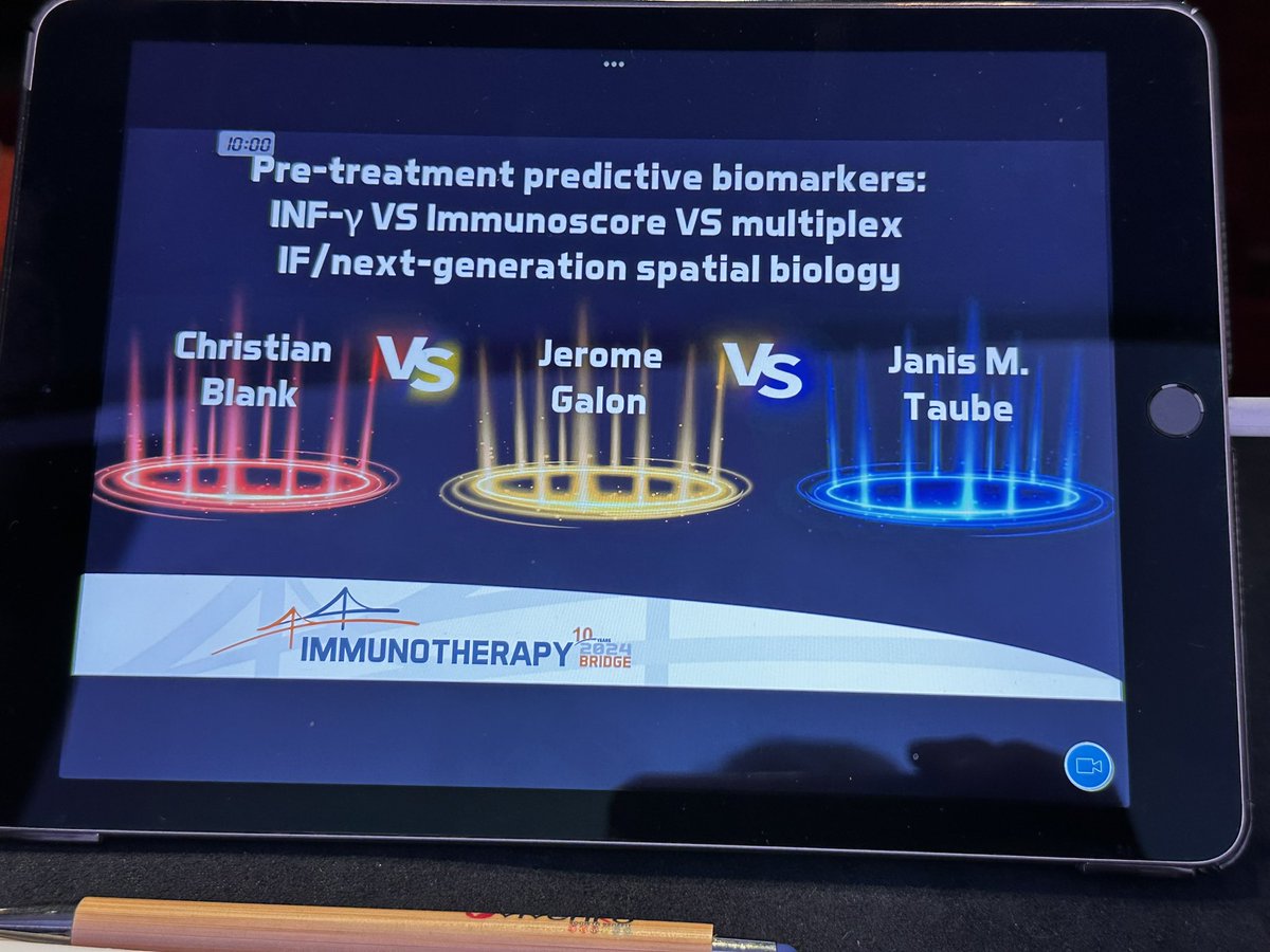 BernardAFox's tweet image. GREAT DEBATE: Pre-treatment #predictive #biomarkers: INF-y vs. #Immunoscore vs. #multiplexIF /next-generation #spatialbiology. A 3-way debate.. 
Drs. Blank vs Galon vs Taube
Dr.Janis M Taube wins..

💥DETAILS ON BSKY @BernardAFox.bsky.social 

#Bridge2024 @sitcancer @PAscierto