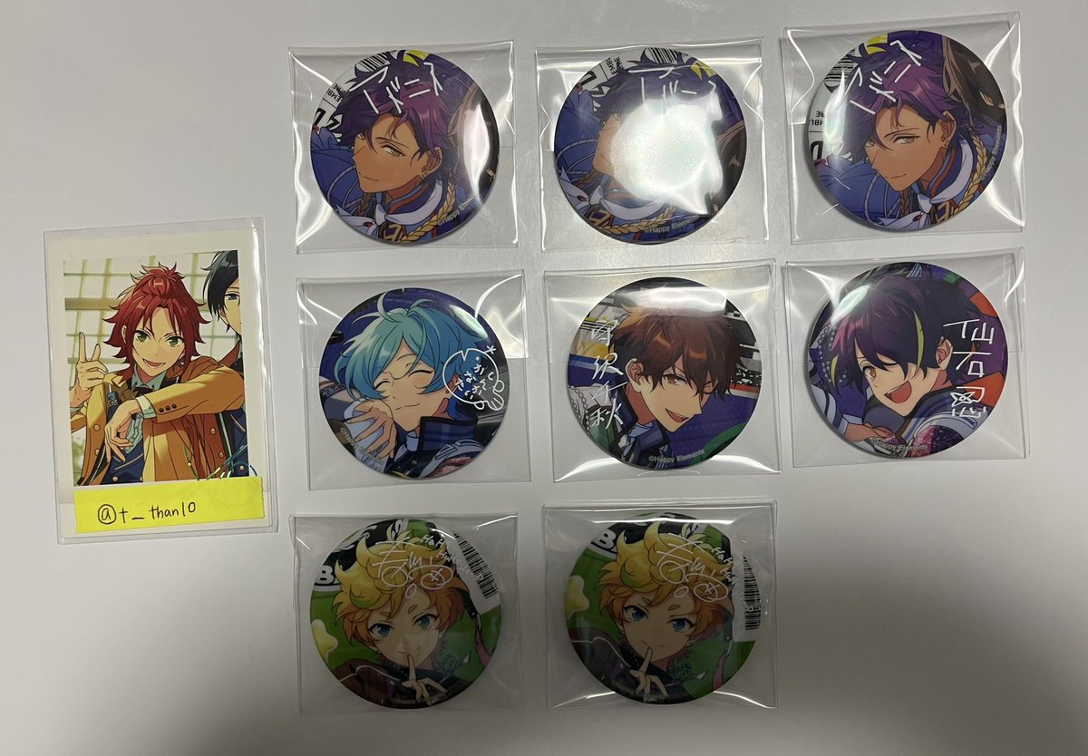 t__than10's tweet photo. 【交換】あんスタ TRIP 缶バッジ

譲→ 真.ゆうた.ひなた.アドニス.宙.千秋.忍.奏汰.司

求 → 晃牙

✧郵送での交換
✧1:1~◎ 
✧お声掛けが重なる場合、纏めての方優先
✧妹分の交換となります

お気軽にお声掛けください🙇‍♀️ https://t.co/ZlHnGnzT9J