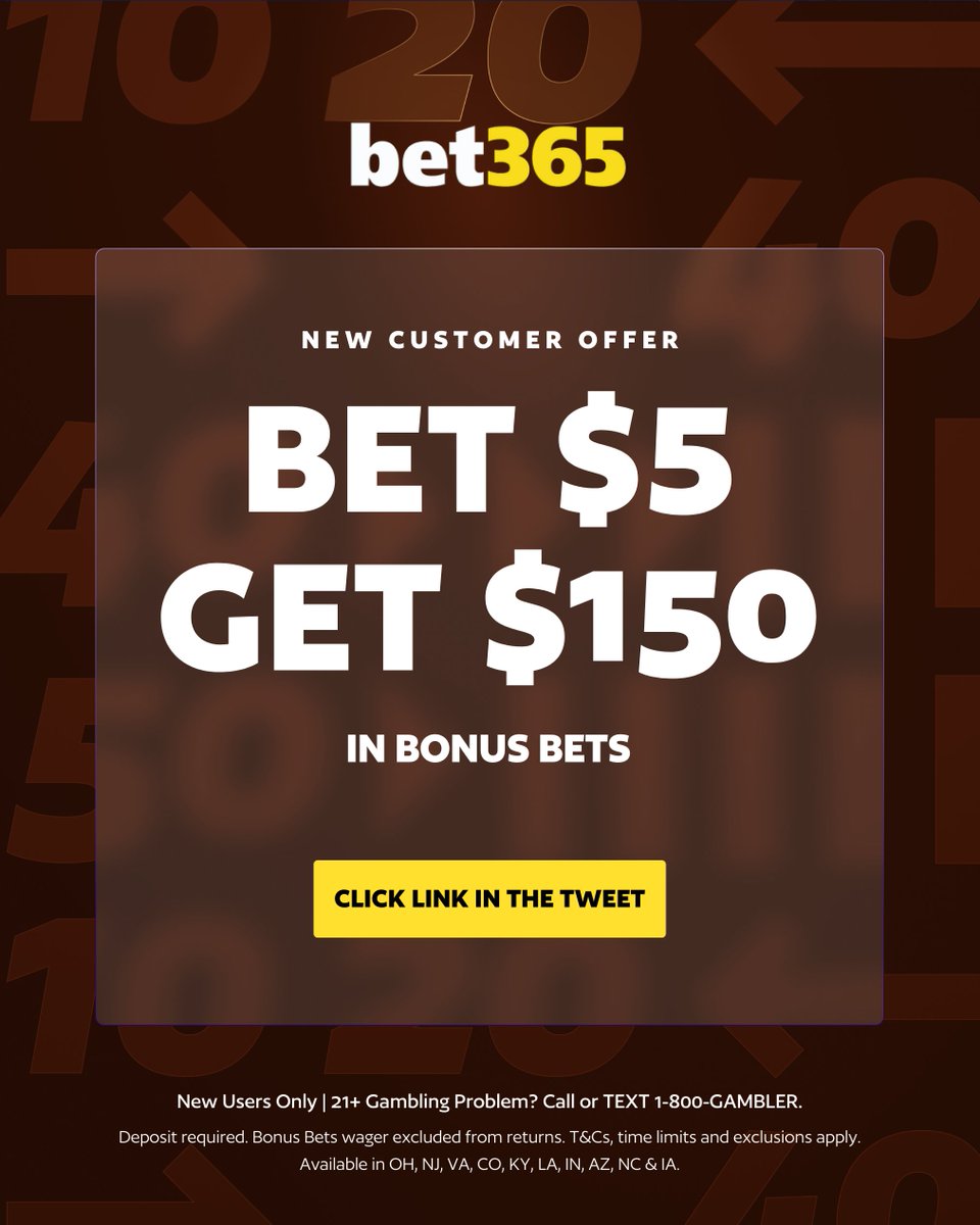 HarryLockPicks's tweet image. 🔒 Wanna lock into today's #EPL Parlay? 

Make sure you have a bet365 account, all my Soccer props come from there.

Join here 👉🏼 bit.ly/b365Bonus

Their $150 bonus offer will also bankroll you for the weekend.

21+ Only, New Customers.