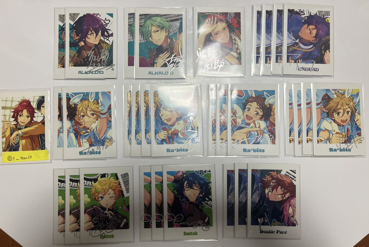 t__than10's tweet photo. 【交換/譲渡】あんスタ ぱしゃっつ TRIP

譲→画像参照

求→真緒 or 定価(128円/枚)+送料

✧郵送での交換
✧1~◎
✧譲渡の場合はPayPayのみ

お気軽にお声掛けください🙇‍♀️ https://t.co/8scAlHvfES