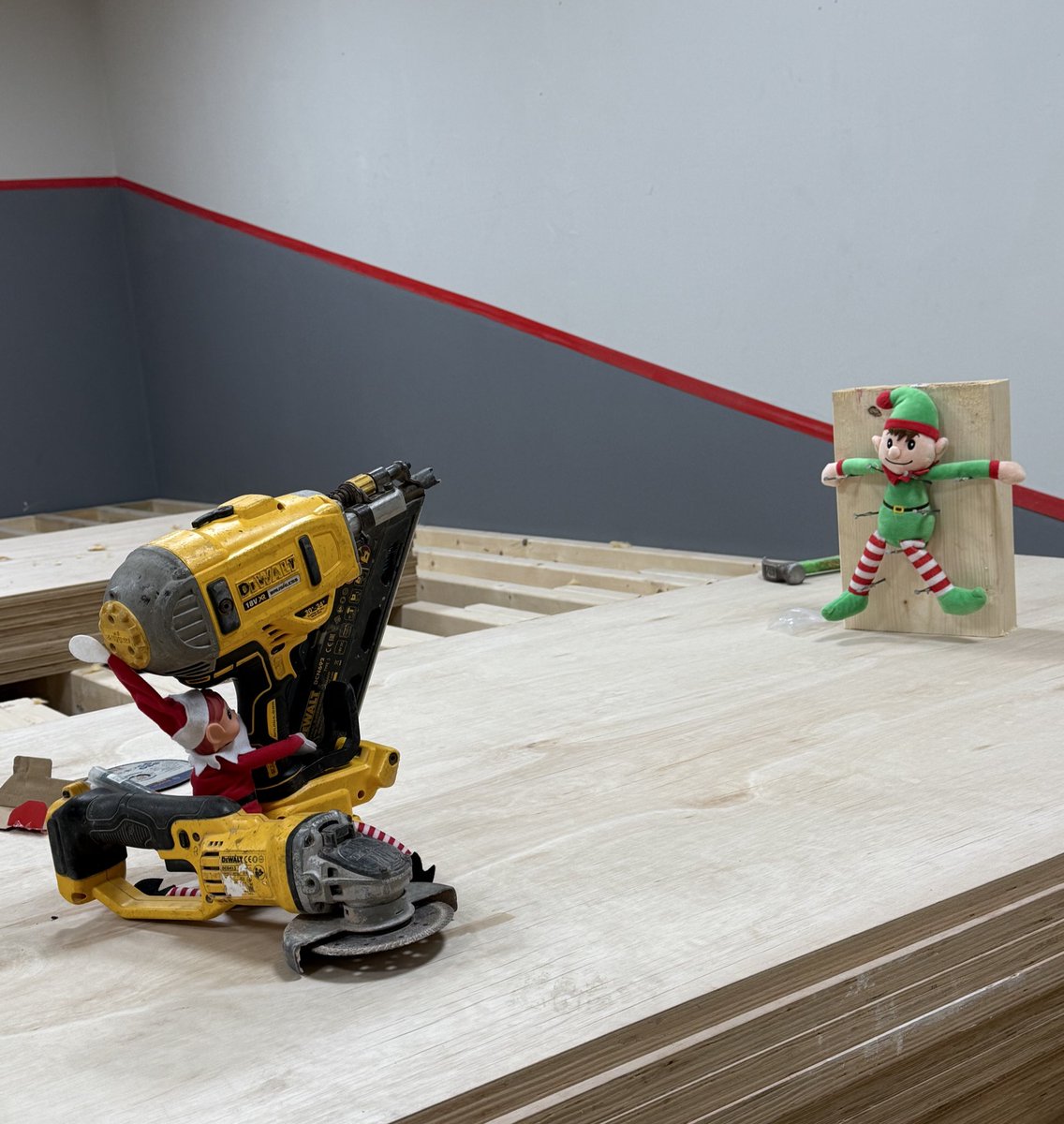 Elf on the shelf’s taken a bit of a turn this year.. 😂