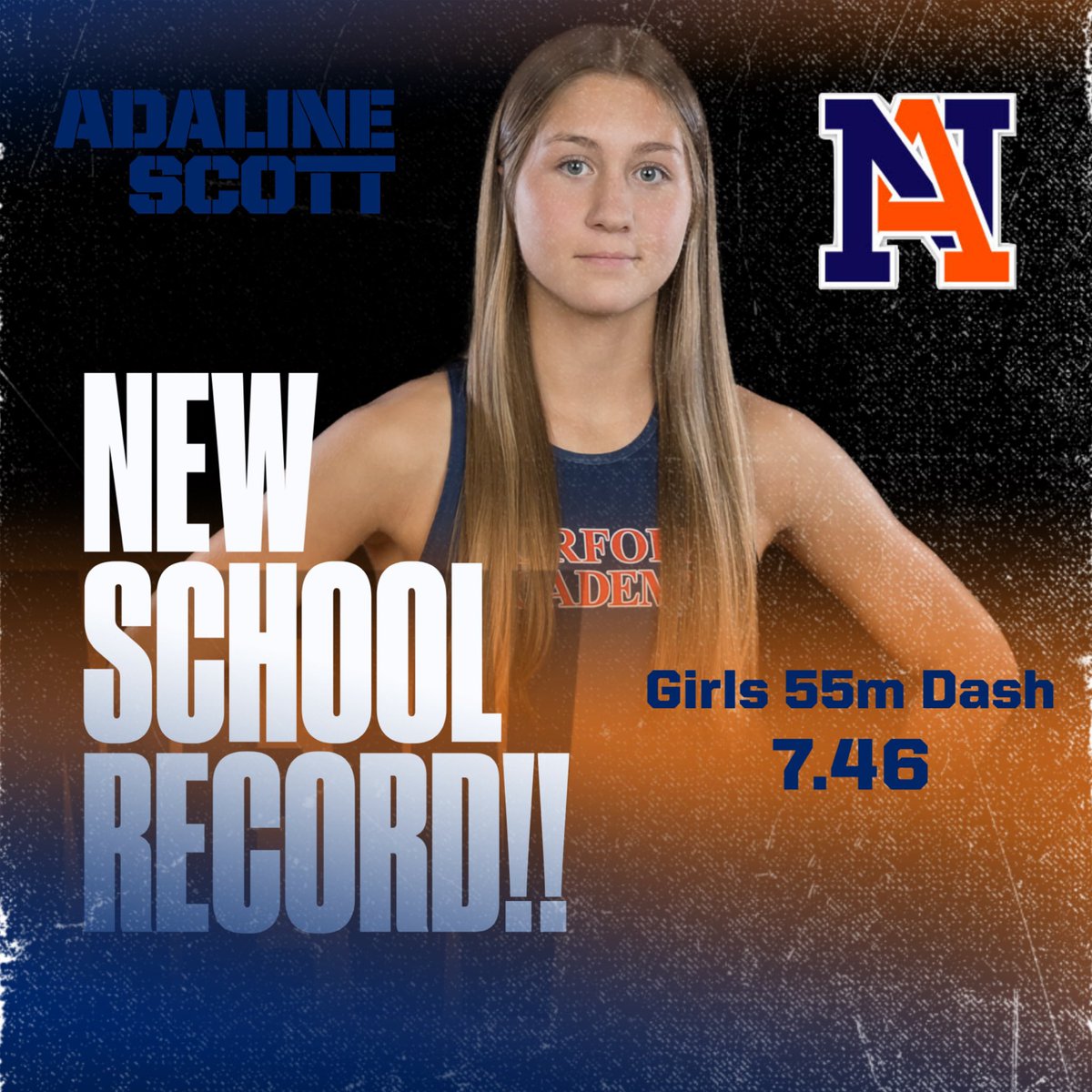 AthleticsNA's tweet photo. First meet of the Winter Season.
NEW SCHOOL RECORD!!!
Congrats, Adaline💨 https://t.co/iXKc41GBEY